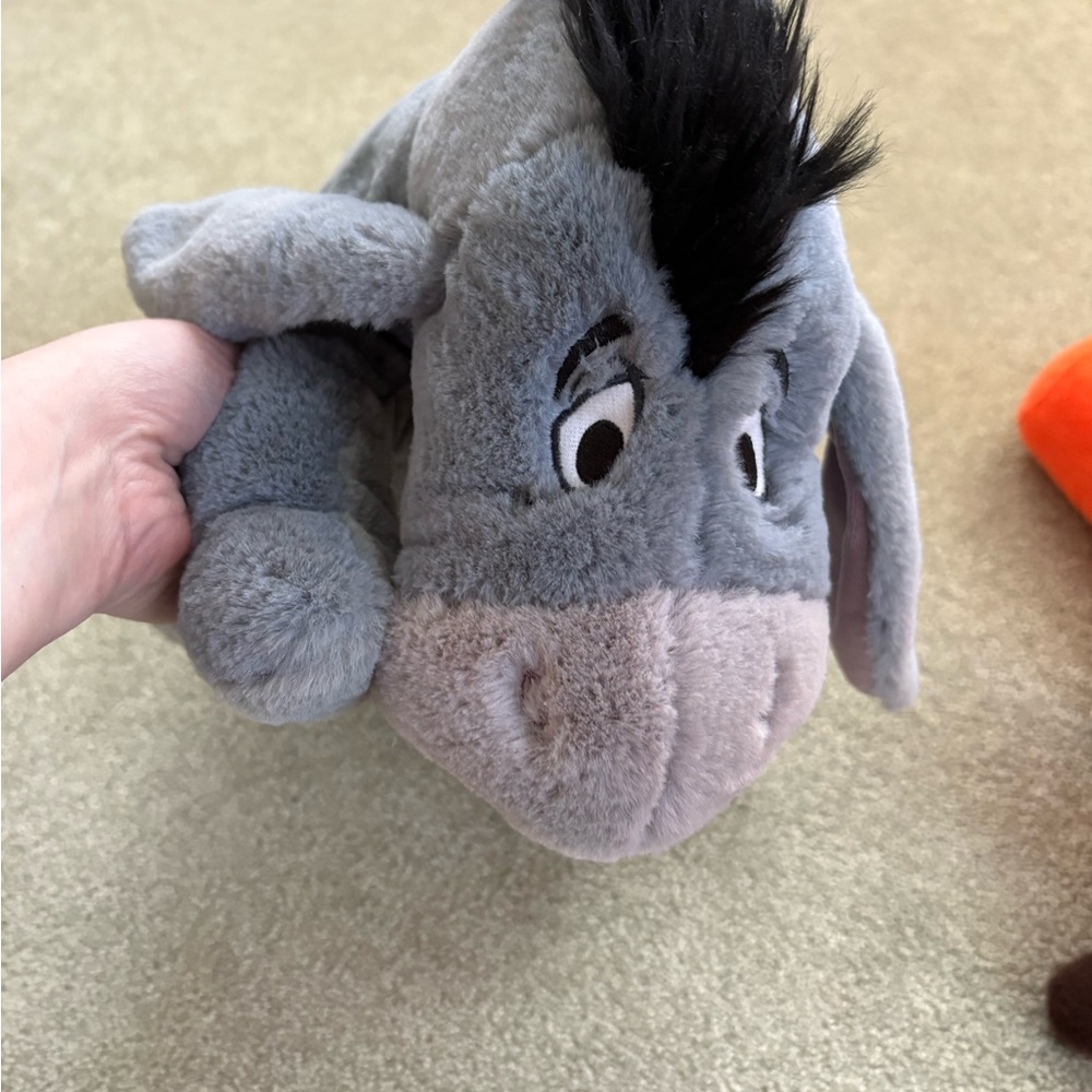 Disney Grey Eeyore Plush - Donkey with Black Mane